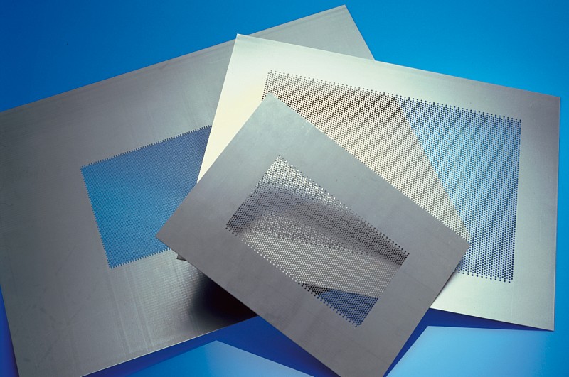 Perforated sheets for doors for microwave ovens